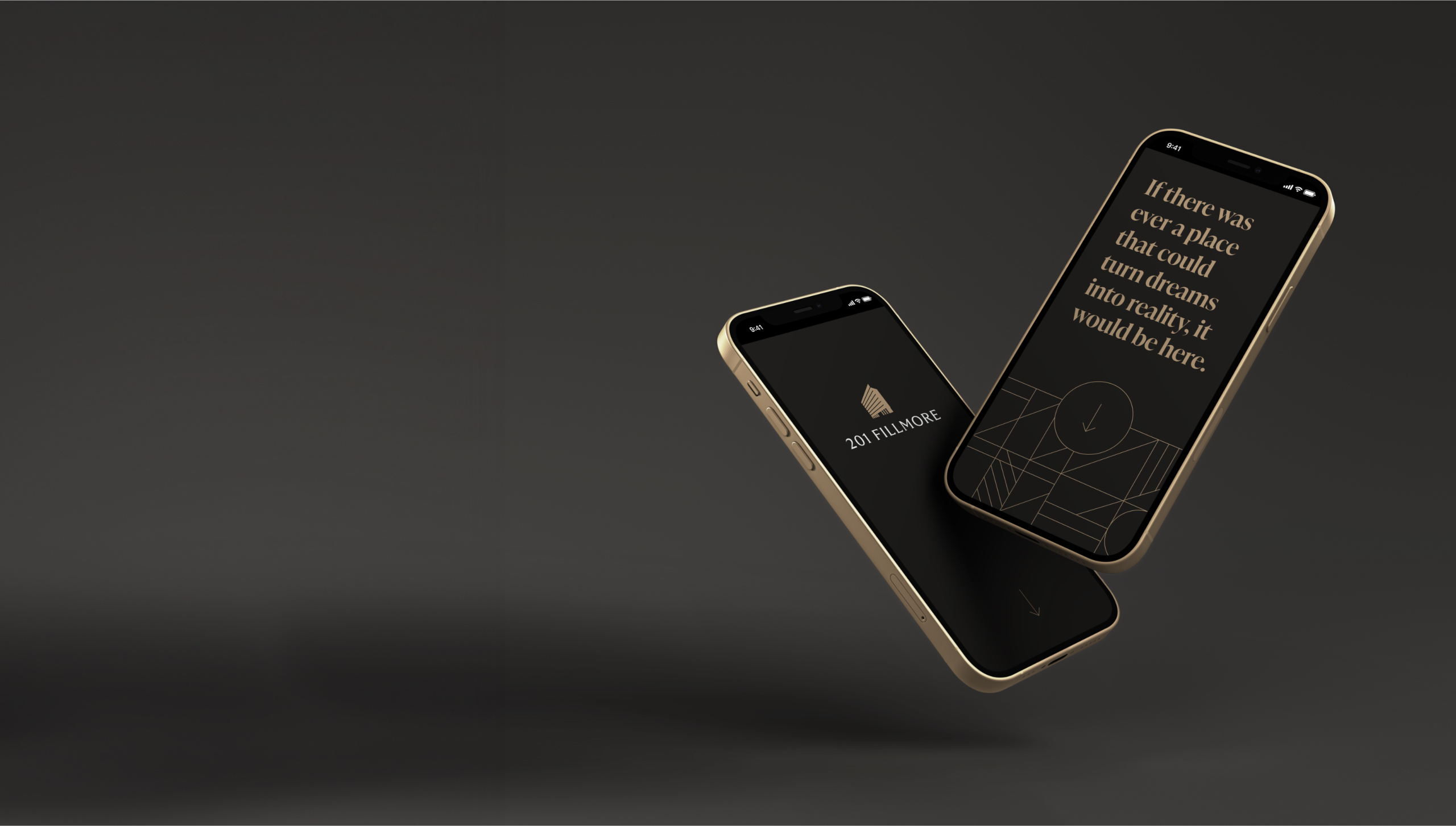 Two smartphones displaying 
